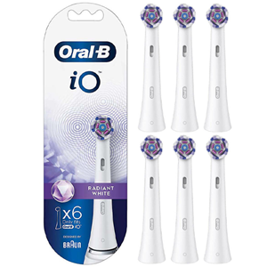 Oral-B iO Strahlendes Weiss Aufsteckbürsten für elektrische Zahnbürste, Briefkastenfähige Verpac