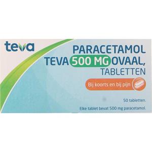 Teva Paracetamol 500mg ovaal 50 tabletten
