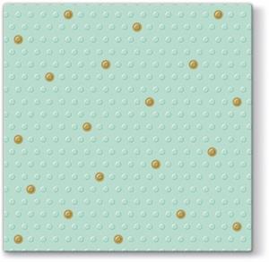 Coppens Lunchservet 33x33 pakje 20 st Inspiration Dots Spots mint-gold