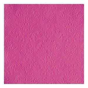 Ambiente 15x Luxe barok print roze servetten 33 x 33 cm -
