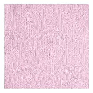 Ambiente 15x Luxe servetten barok patroon roze 3-laags -