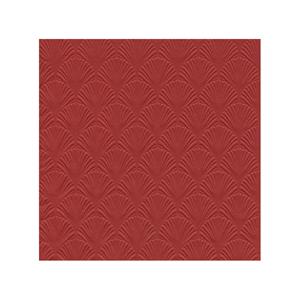 Ihr 16x Luxe 3-laags servetten met patroon donker rood 33 x 33 cm -
