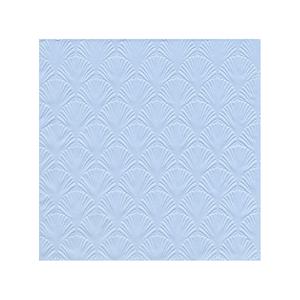 Ihr 16x Luxe 3-laags servetten met patroon ijs blauw 33 x 33 cm -