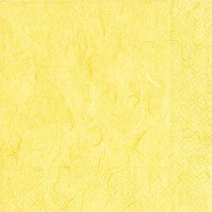 Paperdesign 20x luxe tafel diner/lunch servetten 33 x 33 cm creme geel melange 3-laags -