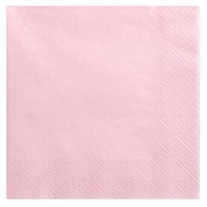 PartyDeco 40x Papieren tafel servetten roze 33 x 33 cm -