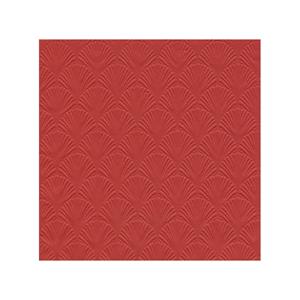 Ihr 32x Luxe 3-laags servetten met patroon helder rood 33 x 33 cm -