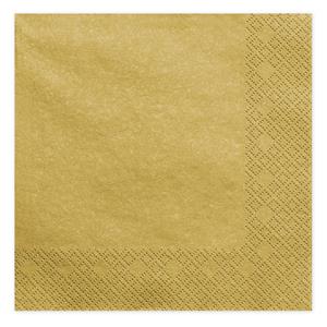 PartyDeco 40x Papieren tafel servetten goud gekleurd x cm -
