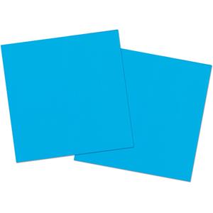 Folat 60x stuks servetten van papier blauw 33 x 33 cm -