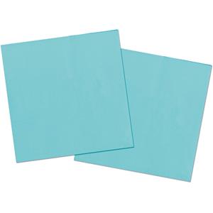 Folat 60x stuks servetten van papier lichtblauw 33 x 33 cm -