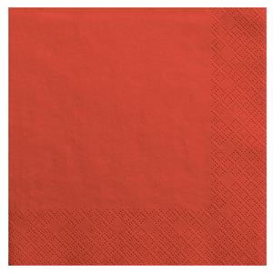 PartyDeco 60x Papieren tafel servetten rood 33 x 33 cm -