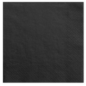 PartyDeco 60x Papieren tafel servetten zwart 33 x 33 cm -
