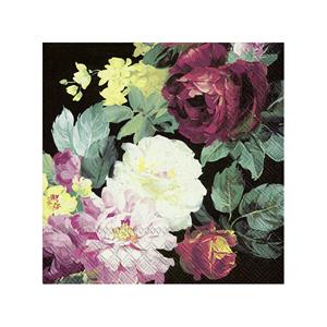 Ihr 60x Gekleurde 3-laags servetten vintage rozen 33 x 33 cm -