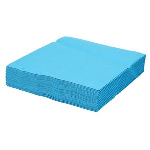 Santex Feest servetten aqua blauw - 100x - x cm - papier -
