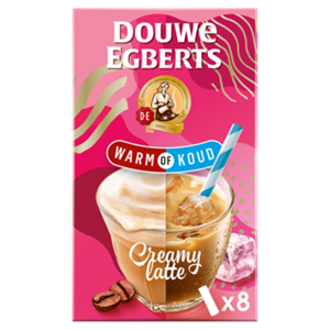 DOUWE EGBERTS ouwe Egberts Creamy Latte Lekker Warm of Koud oploskoffie 8 stuks bij Jumbo