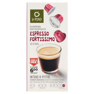 La PLACE VerticalLine;  Koffiecups Espresso Fortissimo 10 Stuks Aanbieding bij Jumbo