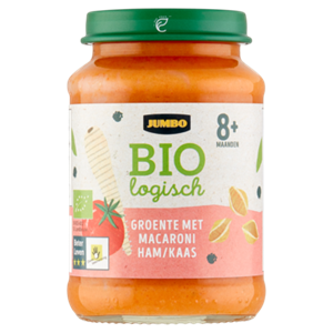JUMBO umbo Biologisch Groente met Macaroni Ham/Kaas 8+ Maanden 190g