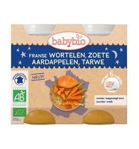 Babybio Wortel & zoete aardappel tarwe 200 gram bio