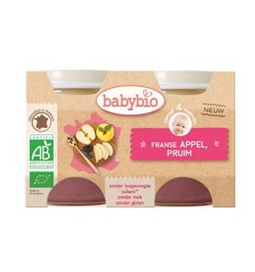 Babybio Dessert appel pruim 130 gram bio