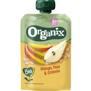 Organix  Knijpfruit - Mango, Peer, Granola - 6+ maanden - 100 gram