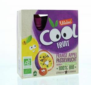 Vitabio Coolfruit appel passievrucht 90 gram bio 4x90g