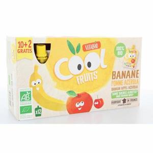 Vitabio Coolfruit appel-banaan 90 gram bio 12x90g