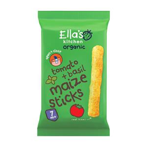 Ella's kitchen Maize Sticks Tomaat + Basilicum 7+m 16 gr