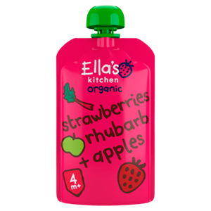 Ella's Kitchen 4+ Strawberry, rhubarb + apple
