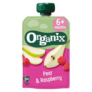 Organix Knijpfruit 6+m Peer&Framboos 100 gr