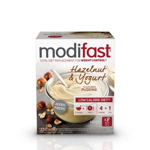 Modifast 4x  Intensive Pudding Yoghurt Hazelnoot 8 x 55 gr