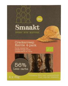 Smaakt Less Carb Crackerreep Kerrie 4-pack