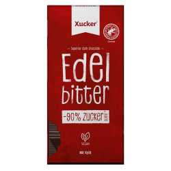 Xucker Vegane Edelbitter-Schokolade mit Xylit (75 % Kakao)