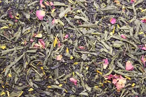 TeaKing De 7 schatten van de keizer (Perzik)
 -
 Zwarte thee
 en
 Groene thee