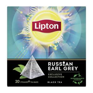 Lipton zwarte thee Russian Earl Grey 20 Stuks