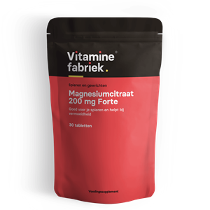 Vitaminefabriek Magnesiumcitraat - 200 mg Forte - 30 tabletten - .nl
