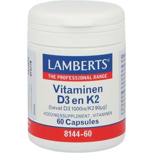 Lamberts Vitamine D3 1000 IE en K2 90 mcg
