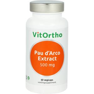 Vitortho Pau D'arco Extract 500 Mg, 60 Veg. capsules
