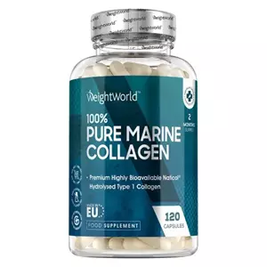 WeightWorld Pure Marine Collageen 1170mg - 120 Capsules voor 2 maanden - 100% puur gehydrolyseerd type 1 marine collageen van wild gevangen diepzeevissen