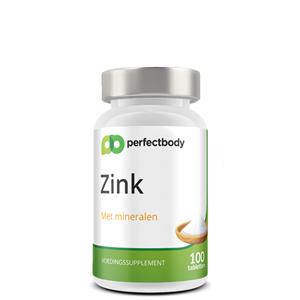 Perfectbody Zink (Methionine) Tabletten 15mg - 100 Tabletten