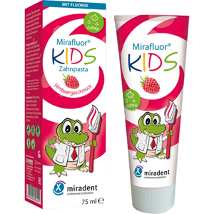 Miradent Mirafluor Kids Tandpasta Framboos - 0-6 jaar - 75 ml