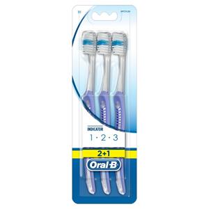Oral-B Indicator 1-2-3 tandenborstel medium 3 Stuks