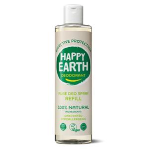 Happy Earth Pure deodorant spray unscented refill