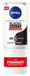 Nivea Deodorant roller black & white max protection 50ml