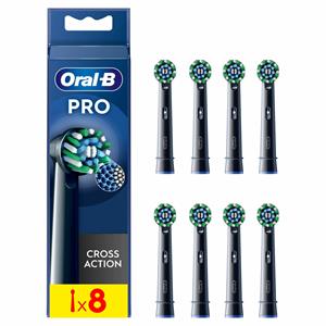 6x Oral-B Opzetborstels Pro Cross Action Zwart 8 stuks