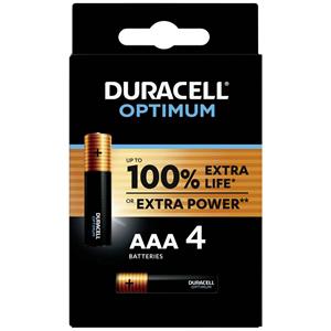 Duracell Optimum Micro (AAA)-Batterie Alkali-Mangan 1.5V 4St.