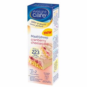 Weight Care 3x  Maaltijdreep Cranberry Cheesecake 2 x 58 gr