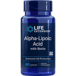 Life Extension Super Alpha-Lipoic Acid met biotine 250 Mg - 60 Capsules - 