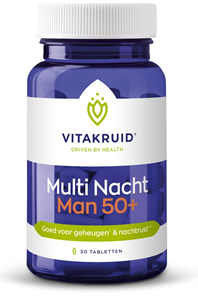 Vitakruid Multi Nacht Man 50+ Tabletten