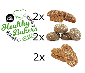 Healthy Bakers Low Carb Pakket 2 - 4 stokbroden, 8 bollen en 6 pistolets -