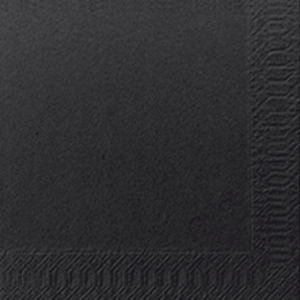 Duni Servet | papier | 2-laags | 24x24cm | zwart | 2400 stuks