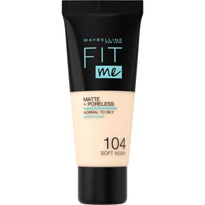 Maybelline 3x  Fit Me Matte + Poreless Foundation 104 Soft Ivory